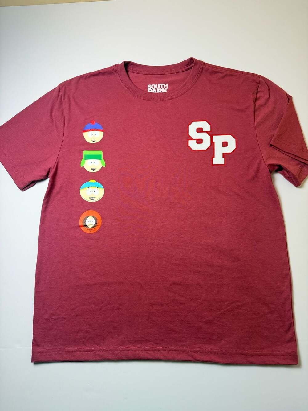 South Park Characters Logo Graphic T-Shirt Men’s Burgundy Tee Comedy TV Show